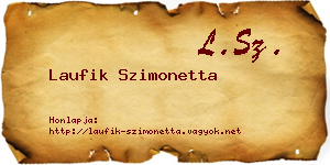 Laufik Szimonetta névjegykártya